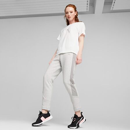 Puma Gri Kadın Regular Fit Eşofman Altı 67607504 EVOSTRIPE High-Waist Pants