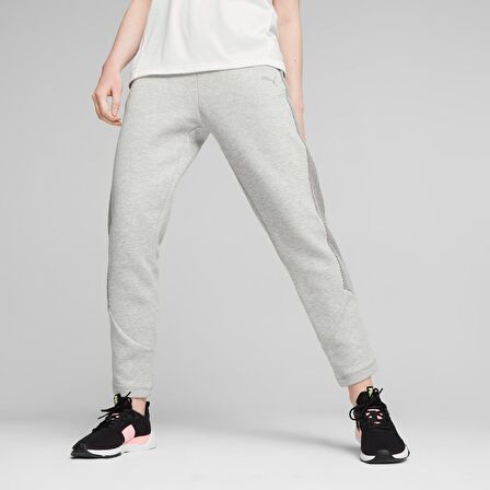 Puma Gri Kadın Regular Fit Eşofman Altı 67607504 EVOSTRIPE High-Waist Pants