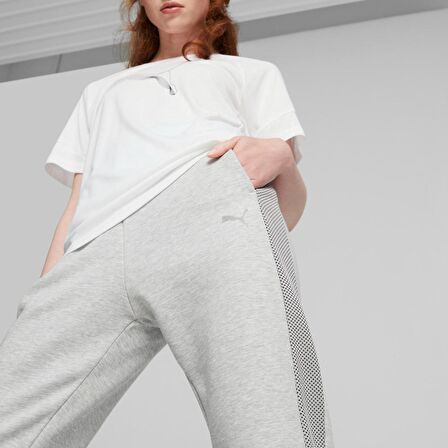 Puma Gri Kadın Regular Fit Eşofman Altı 67607504 EVOSTRIPE High-Waist Pants