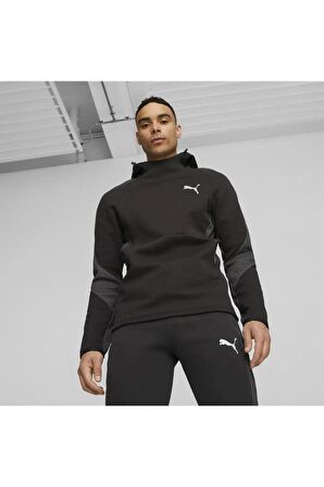 Puma EVOSTRIPE Hoodie DK SİYAH Erkek Eşofman Üstü