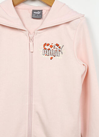 Puma Düz Erkek Çocuk Pembe Sweatshırt 67683124 ESS MIX MTCH Full-zip Hood