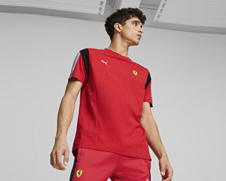 Puma Ferrari Race Mt7 Tee Erkek Günlük Tişört 62093802 Kırmızı