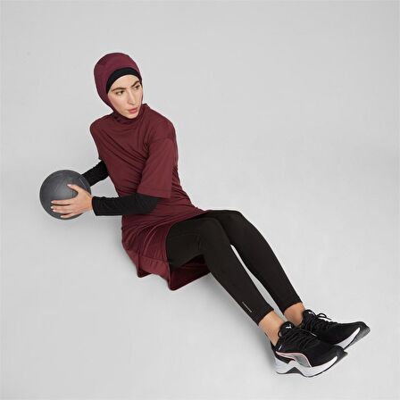 Modest Activewear Hoodie Dark Jasper