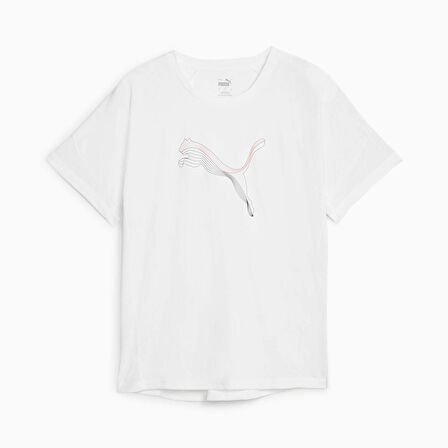 676070-02 Puma Evostrıpe Tee Kadın T-shirt WHİTE