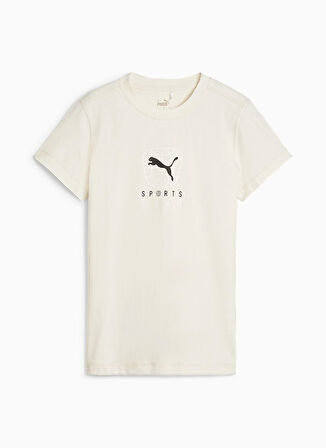 Puma 67606699 BETTER SPORTSWEAR Tee Bej Kadın Yuvarlak Yaka Normal Kalıp T-Shirt