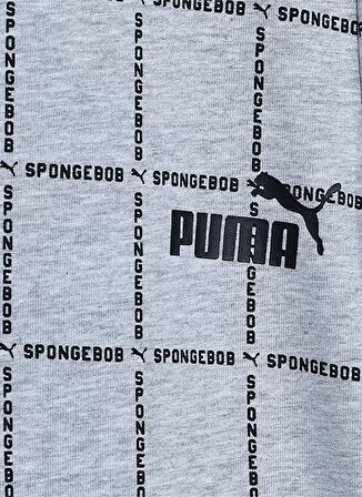 Puma Gri Kız Çocuk Dar Paça Uzun Dar Düz Tayt 62221504 PUMA X SPONGEBOB Leggings