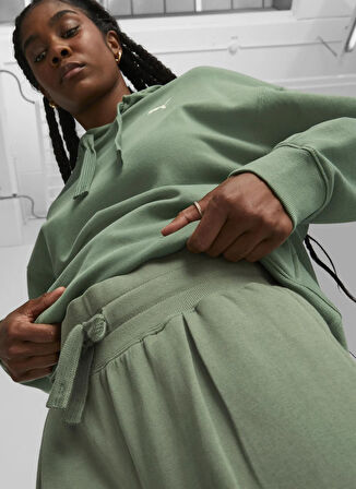 Puma 67600644 HER High-Waist Pants TR Eu Yeşil Lastikli Bel Regular Fit Düz Kadın Eşofman Altı