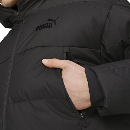 Protective Hooded Erkek Siyah Günlük Stil Ceket 67537801