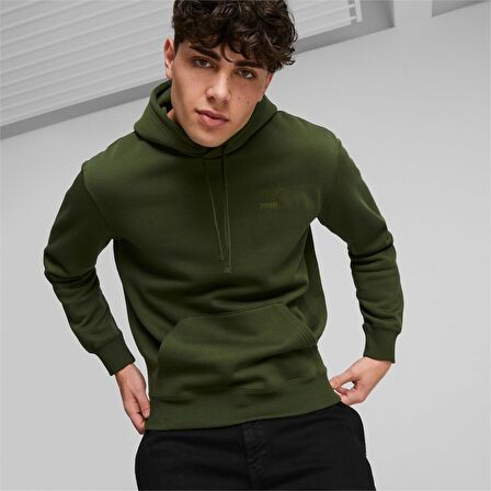 Puma Classics Small Logo Erkek Haki Sweatshirt (535596-31)