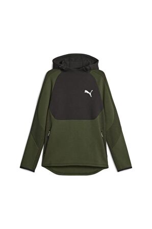 Puma EVOSTRIPE Hoodie DK Yeşil Erkek Eşofman Üstü