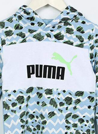 Puma Düz Erkek Çocuk Mavi Sweatshırt 67636568 ESS MIX MTCH Hoodie