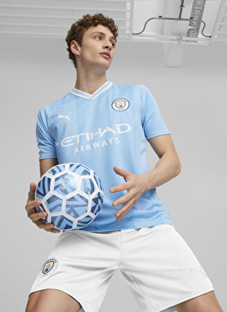 Puma Mavi Erkek Regular Fit Forma 77043801 MCFC Home Jersey Replica