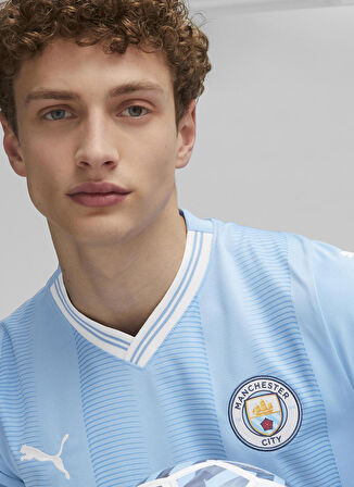 Puma Mavi Erkek Regular Fit Forma 77043801 MCFC Home Jersey Replica