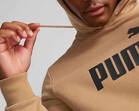 Puma Ess Big Logo Hoodie Fl Erkek Günlük Sweatshirts 58668786 Kahverengi