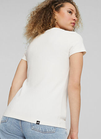 Puma Beyaz Kadın Bisiklet Yaka T-Shirt 67600102-HER Structured Tee