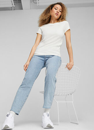 Puma Beyaz Kadın Bisiklet Yaka T-Shirt 67600102-HER Structured Tee