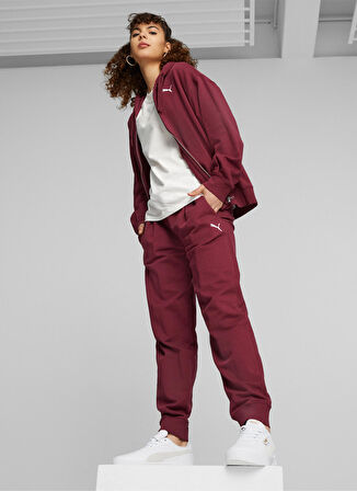 Puma Bordo Kadın Kapüşonlu  Zip Ceket 67600322-HER Full-Zip Hoodie TR