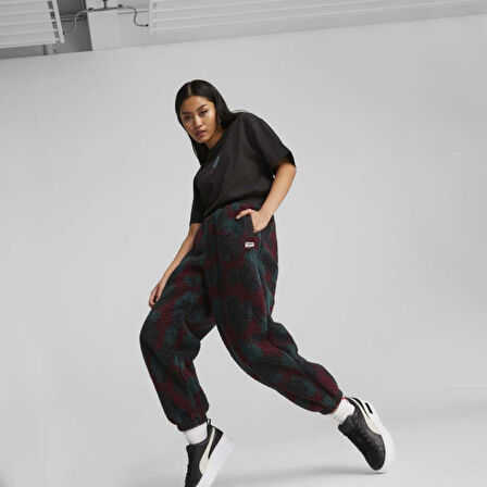 Puma Kadın Eşofman Alt Downtown Aop Sherpa