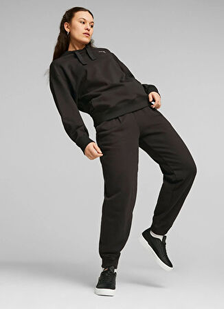 Puma 67657301 HER Hoodie TR Siyah Kapüşon Yaka Regular Fit Düz Kadın Sweatshırt