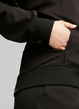 Puma 67657301 HER Hoodie TR Siyah Kapüşon Yaka Regular Fit Düz Kadın Sweatshırt