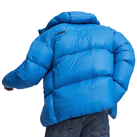 Hooded Ultra Down Erkek Mavi Günlük Stil Ceket 67538347