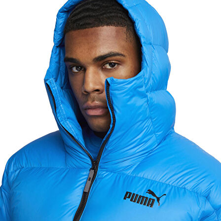Hooded Ultra Down Erkek Mavi Günlük Stil Ceket 67538347