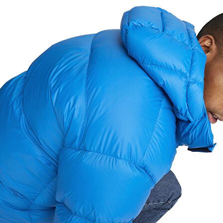 Hooded Ultra Down Erkek Mavi Günlük Stil Ceket 67538347