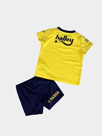 Puma Sarı Erkek Çocuk Bisiklet Yaka Kısa Kollu Düz Forma 77201104 FSK Away Babykit
