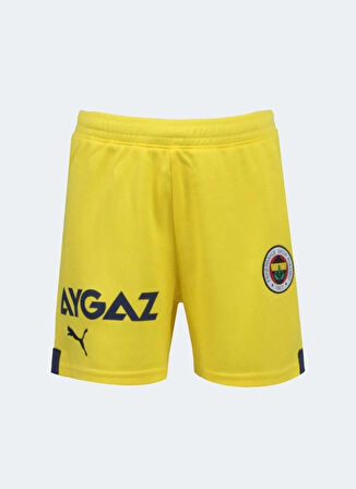 Puma Lastikli Bel Normal Sarı Erkek Çocuk Şort FSK Shorts Replica Jr