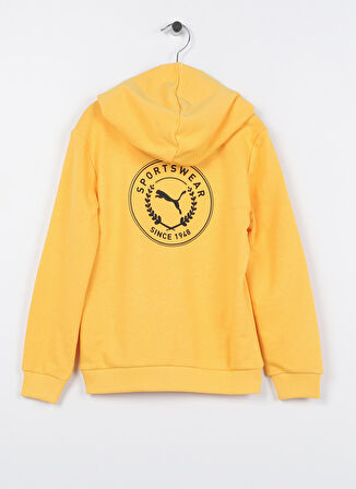 Puma Düz Erkek Çocuk Sarı Sweatshırt 67995802 Boy s HOODIE TR