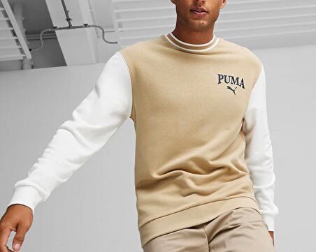 Puma Puma Squad Crew Erkek Günlük Sweatshirt 67897083 Krem