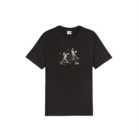 Puma Team Graphic Erkek T-Shirt 624334-01 Siyah