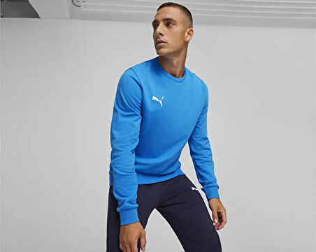 Puma Teamgoal Casuals Crew Neck S Erkek Futbol Sweatshirts 65859202 Mavi