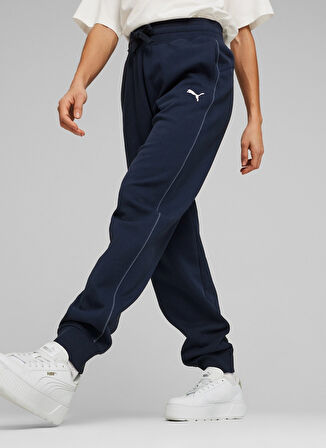 67788914 HER High-Waist Pants TR Cl Lacivert Lastikli Bel Regular Fit Kadın Eşofman Altı