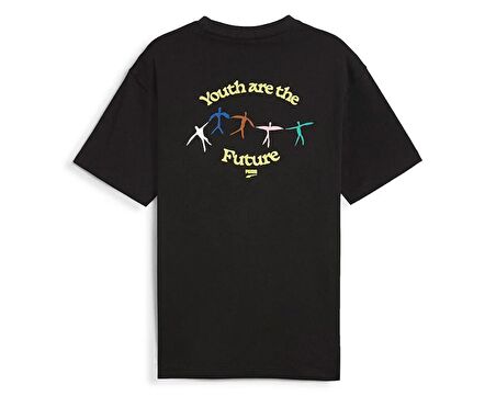 Puma Downtown Graphic Tee Erkek Günlük Tişört 62355801 Siyah