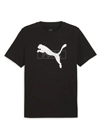 67970501 DESERT ROAD Graphic Tee PU Siyah Yuvarlak Yaka Regular Fit Baskılı Erkek T-Shirt
