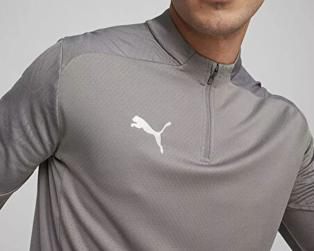 Puma Teamfinal Training 1/4 Zip Erkek Futbol Antrenman Uzun Kollu Üst 65855113 Gri