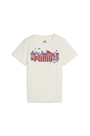 ESS+ SUMMER CAMP Çocuk Ekru Tişört 67927387