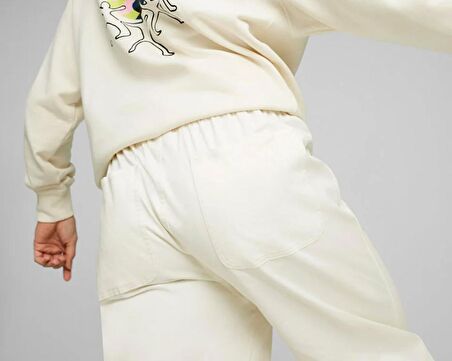 Puma Downtown Double Knee Pants Erkek Günlük Eşofman Altı 62436866 Krem