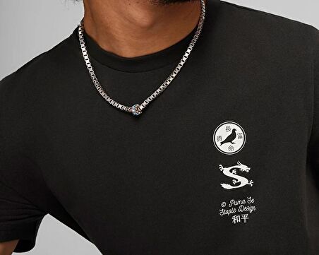 Puma Puma X Staple Graphic Tee Erkek Günlük Tişört 62472401 Siyah