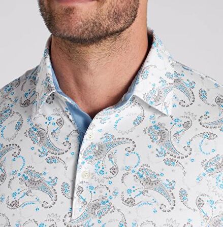 Puma CLOUDSPUN Paisley Polo Tshirt / Erkek Şal Baskılı Golf Tshirt