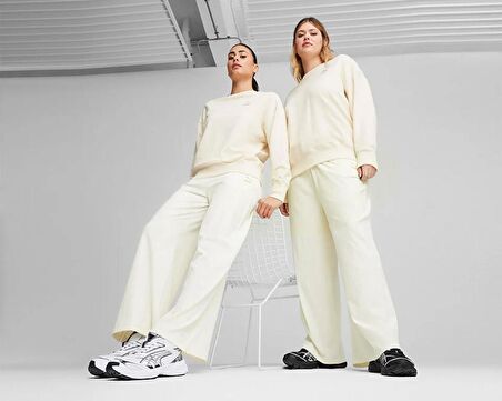 Puma Classics Ribbed Relaxed Pant Kadın Günlük Eşofman Altı 62426866 Krem