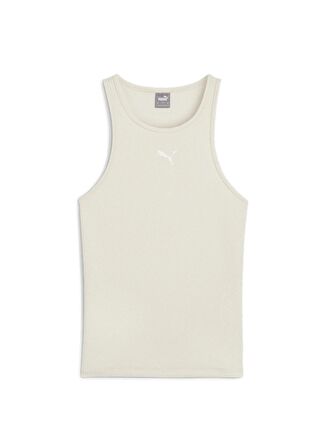 Puma 67870087 HER Tank Top Beyaz Kadın Bisiklet Yaka Regular Fit Atlet