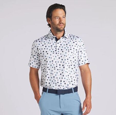 Puma CLOUDSPUN Floral Polo Tshirt / Erkek Çiçek Baskılı Golf Tshirt