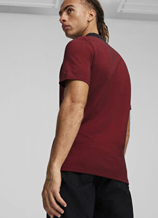 Puma 62382702 Ferrari Style 2 Tone Polo Kırmızı Polo Yaka Regular Fit Düz Erkek T-Shirt