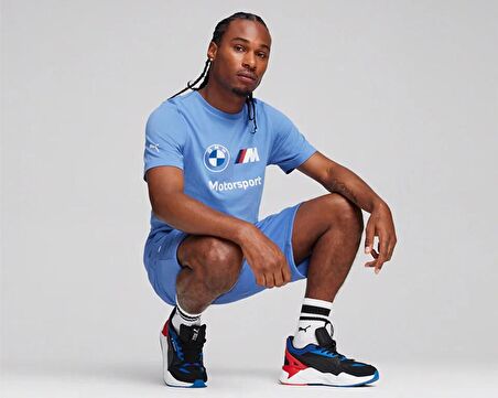 Puma Bmw Mms Ess Logo Tee Erkek Günlük Tişört 62131405 Mavi