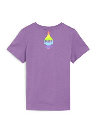 Puma Baskılı Mor Kız Çocuk T-Shirt 62481650-PUMA X TROLLS Tee