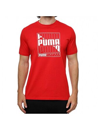 Puma Graphics Box Tee Kırmızı Erkek Spor Tişört - 680172 11