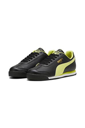 Puma Erkek Siyah-Sarı Roma Basic Sneaker Ayakkabı 36957153