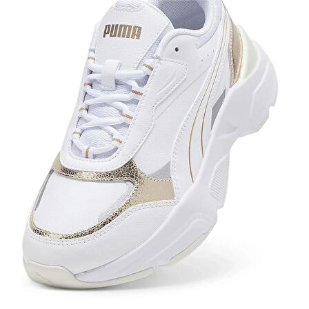 Puma Cassia Metallic Shine Gold Beyaz Kadın Sneaker